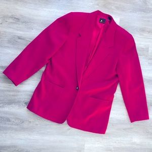 LizSport Vintage Pink Wool Blazer Pea Coat